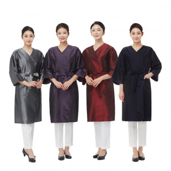 라인 라운드 트임 가운
