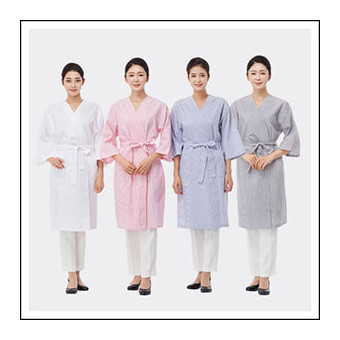 라인 스트라이프 가운