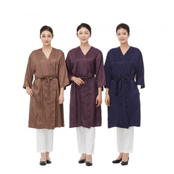라인 천연 인견 가운