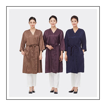 라인 천연 인견 가운