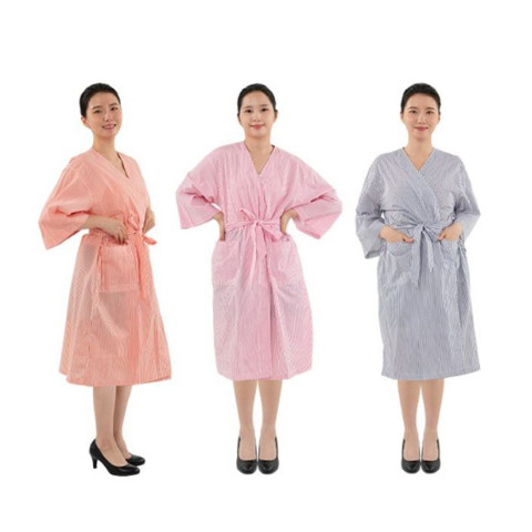 가우니아 올리비아 줄무늬 핑가운