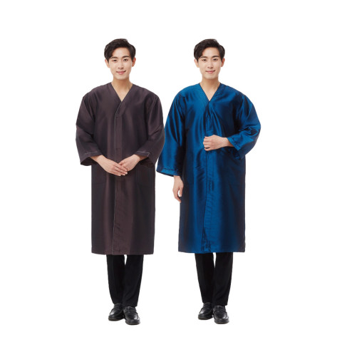 라인 N/P 남성 파이핑 가운(벨크로)