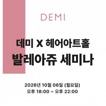 [선착순마감예정] ★데미X헤어아트홀 발레아쥬 원데이 세미나★ 상세페이지 내용확인